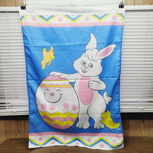 Easter Bunny Egg Home Garden Flag Banner Holiday Spring Outside Polyester 20x28 - Picture 6 of 10